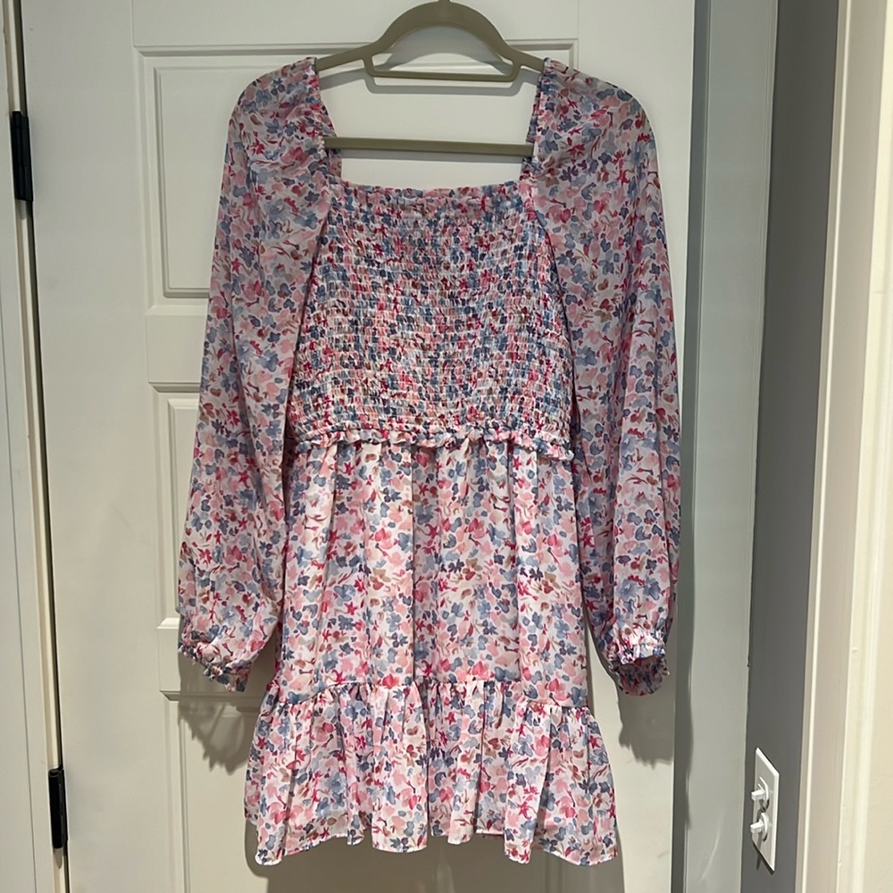 Long sleeve mini dress